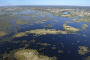 Afrika safari Botswana - Okavango Delta vanuit de lucht